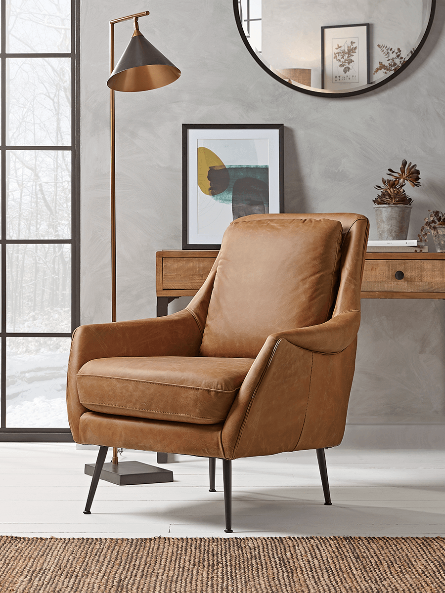 Product photograph of Greenwich Armchair - Leather from Cox and Cox