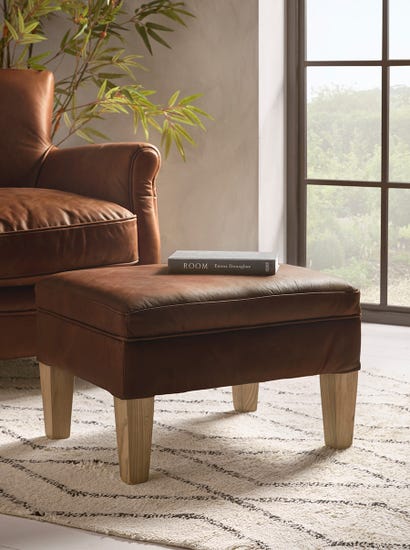 Hardwick Leather Footstool