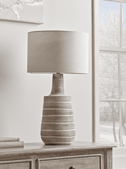 Whitewashed Mango Wood Table Lamp