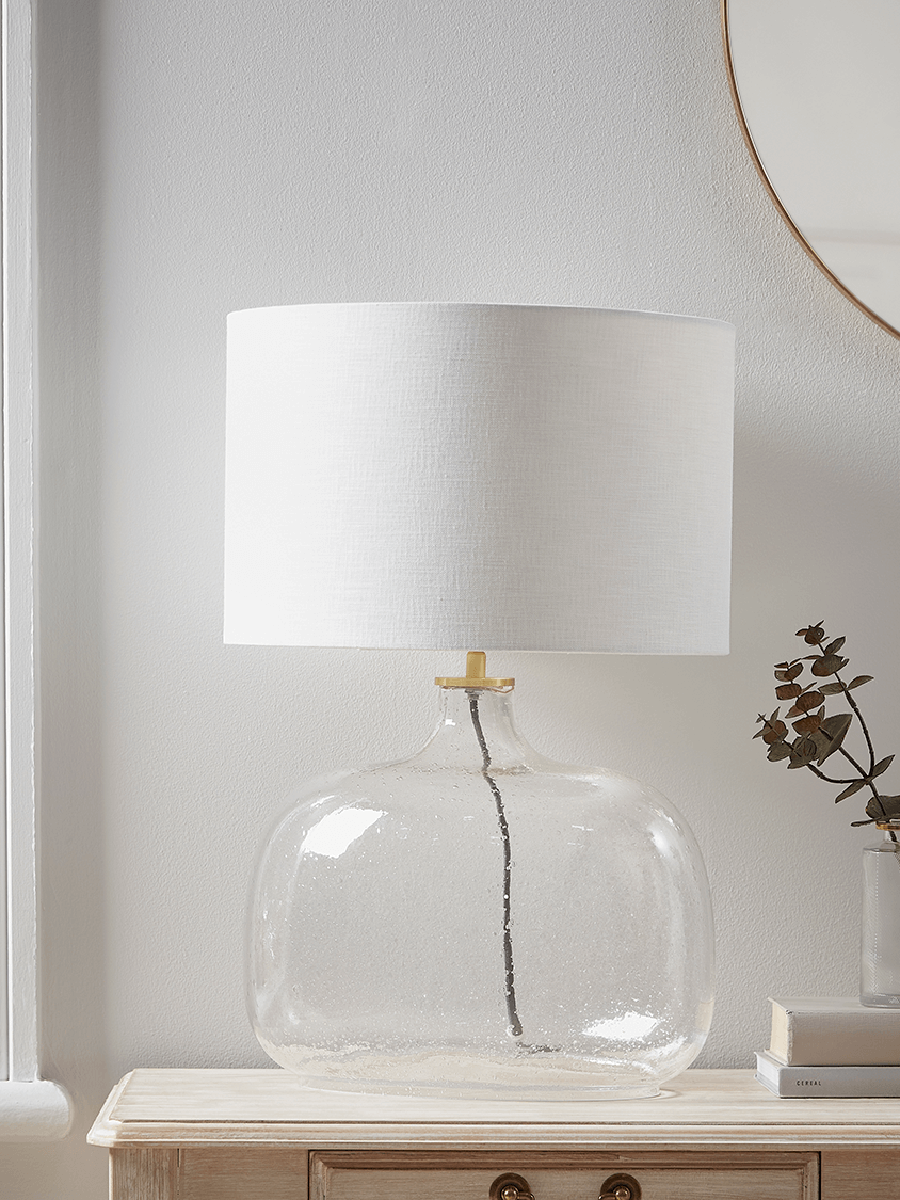 Photo of Textured glass table lamp