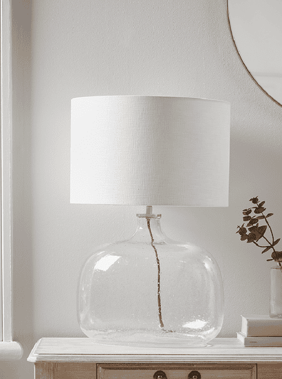 Textured Glass Table Lamp