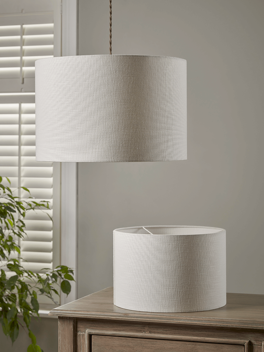 Product photograph of White Linen Shade - Small from Cox and Cox