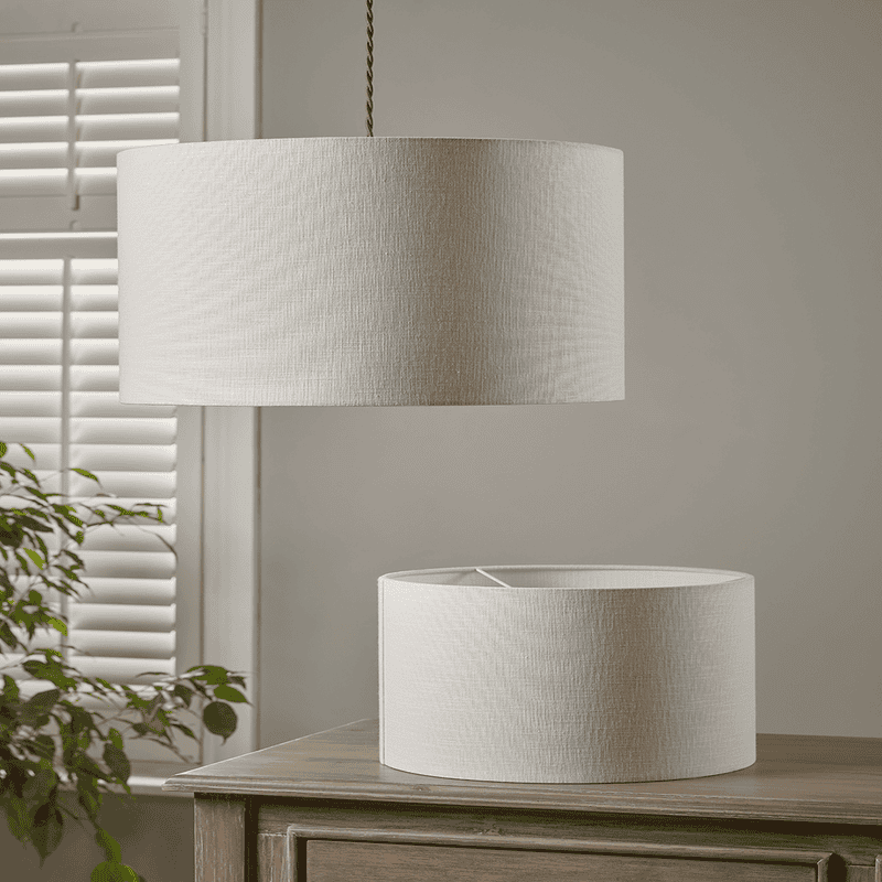 White drum 2025 chandelier shades