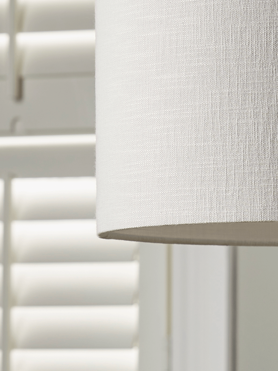 Product photograph of White Linen Shade - Large from Cox and Cox.