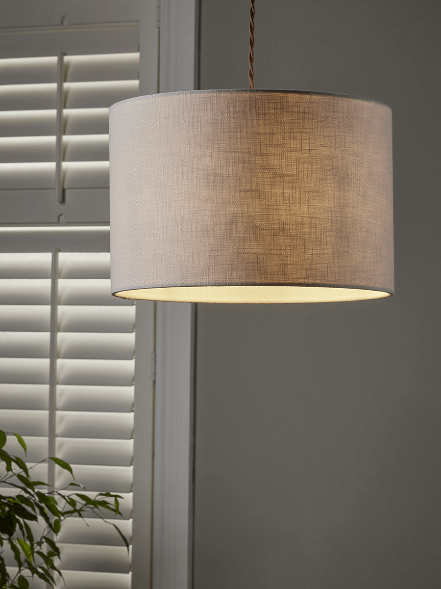 Product photograph of White Linen Shade - Large from Cox and Cox.