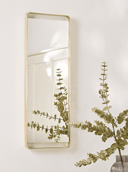 Brass Suspended Frame Wall Mirror