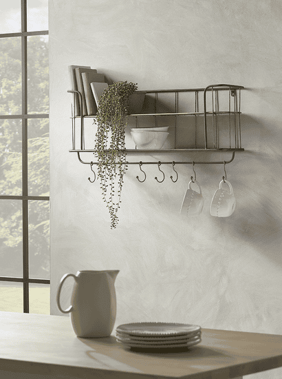 Industrial Shelf with Hooks - Small