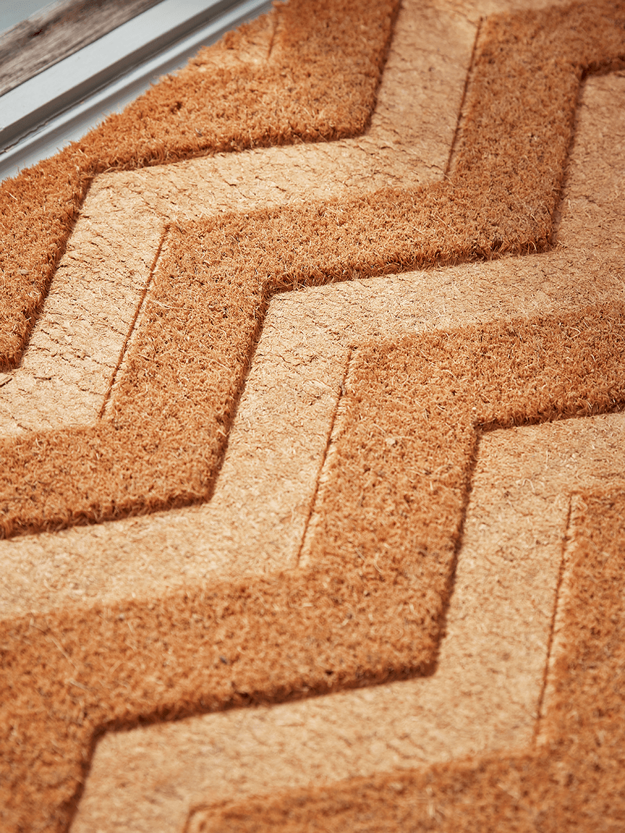 Product photograph of Embossed Chevron Doormat - Double from Cox and Cox.