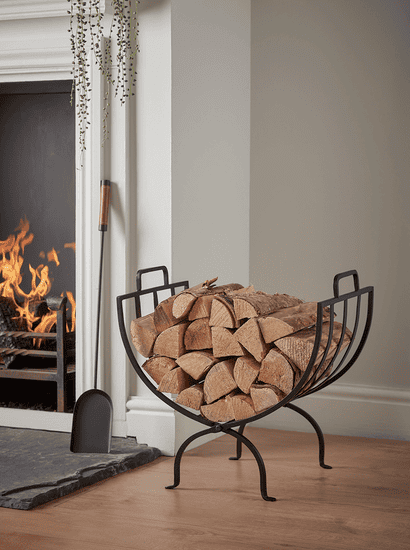 Linear Log Holder - Black