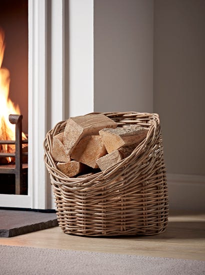 Rattan Log Basket
