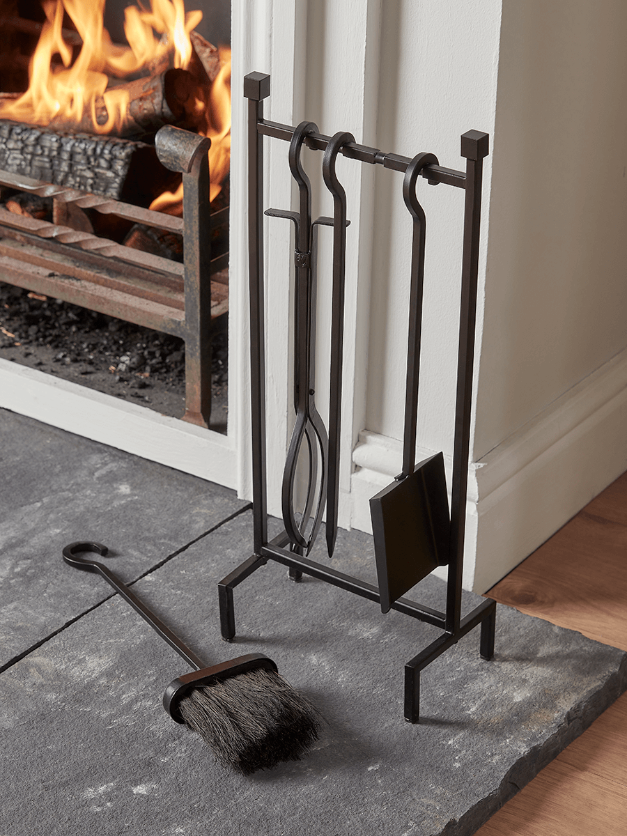 Product photograph of Iron Hanging Fireside Set - Black from Cox and Cox