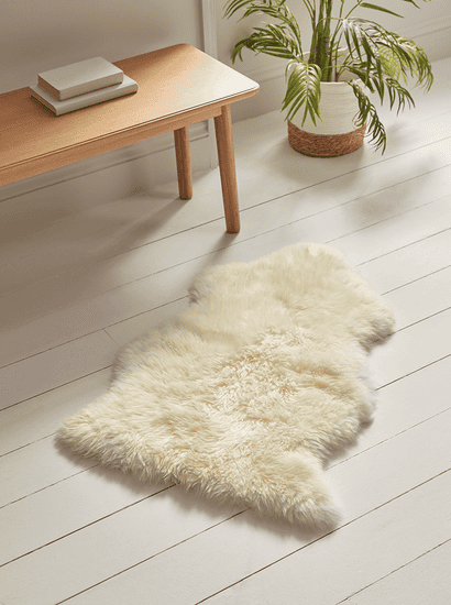 Sumptuous Sheepskin Single Rug - Ivory