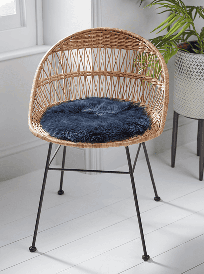 Sumptuous Sheepskin Seat Pad - Navy
