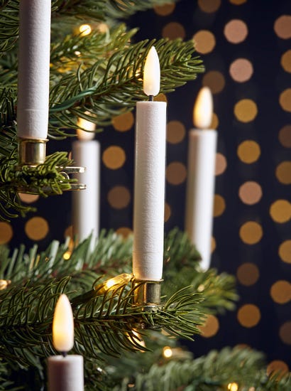 Ten Remote Control Candle Tree Lights