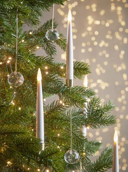 Ten Jewelled Remote Control Candle Tree Lights