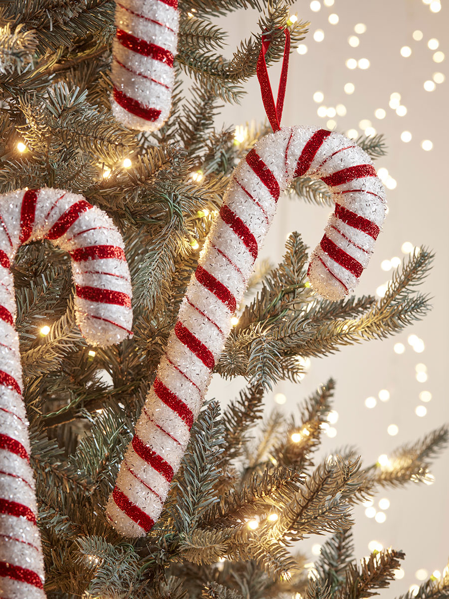 Photo of Three supersized hanging candy canes