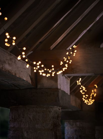 Indoor Outdoor Cherry Cluster Light - Black