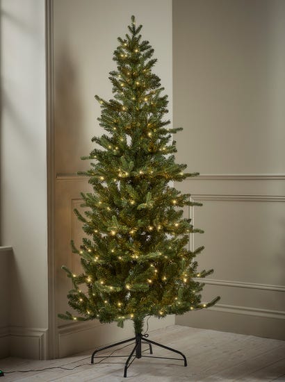 Alaska Slim Pine Pre-Lit Christmas Tree