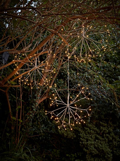 Three Solar Flowerburst Hanging Lights
