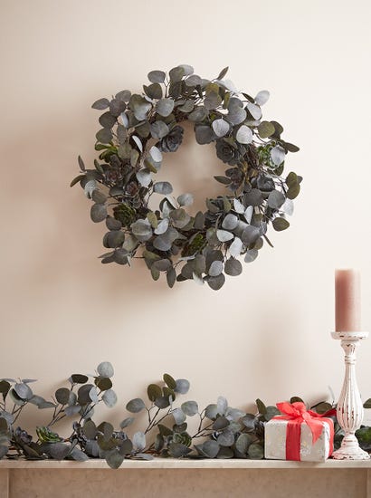 Succulent & Eucalyptus Wreath