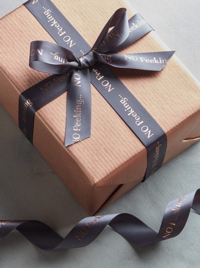 No Peeking Ribbon - Charcoal