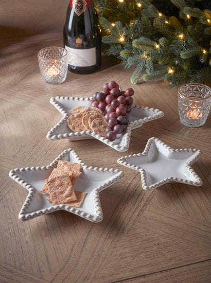 Three Beaded Star Plates