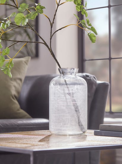 Etched Bottle Vase