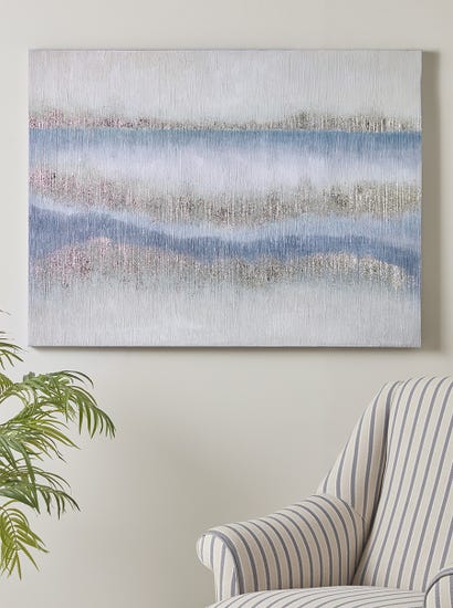 Blue & Gold Abstract Canvas