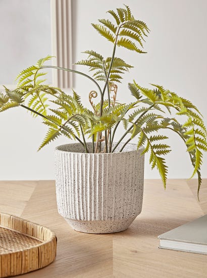 Fluted Speckled Planter