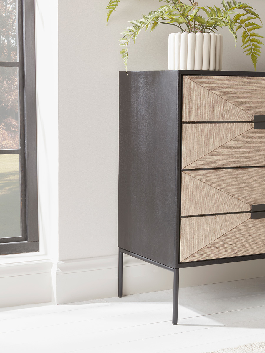 Product photograph of Rockaway Chest Of Drawers - Wide from Cox and Cox.