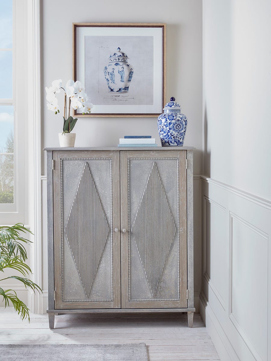 Photo of Textured diamond sideboard