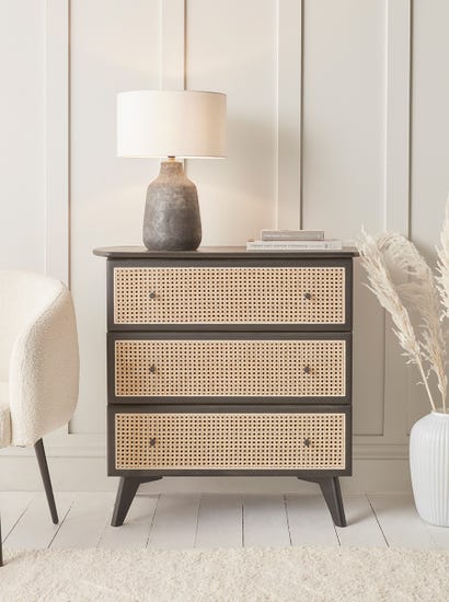 Cane Webbing Chest Of Drawers