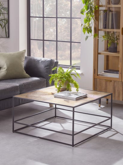 Etched Top Coffee Table