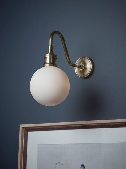 Frosted Globe Wall Light