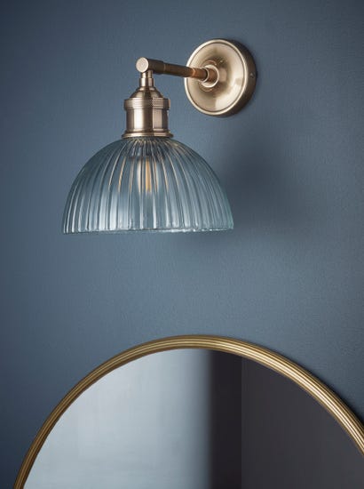 Reeded Glass Wall Light