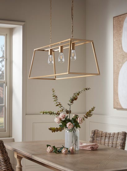 Large Metal Trapeze Pendant - Gold