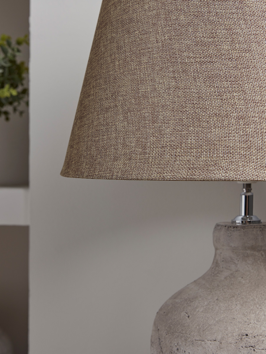 Product photograph of Textured Concrete Effect Table Lamp from Cox and Cox.