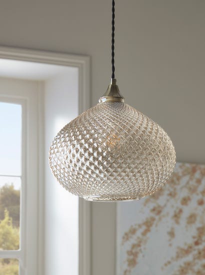 Lustre Textured Glass Pendant