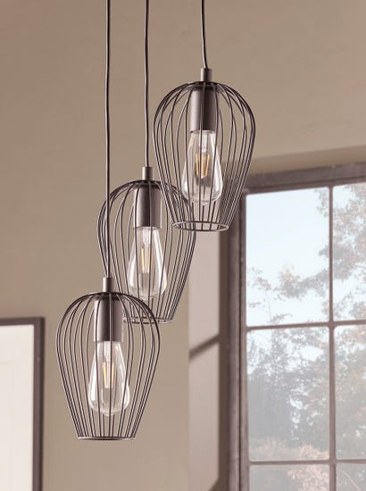 Three Mesh Cluster Pendants