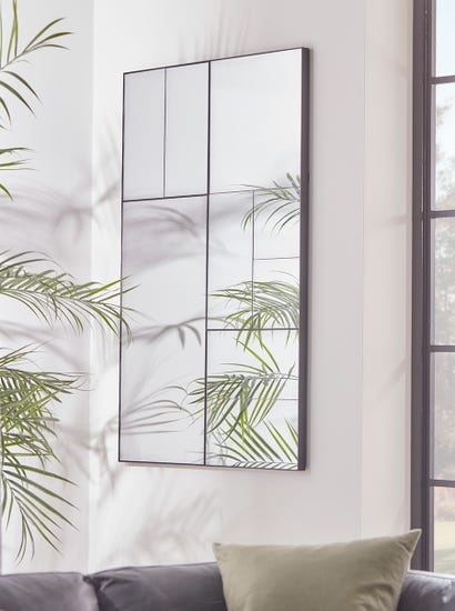Antique Glass Panel Mirror