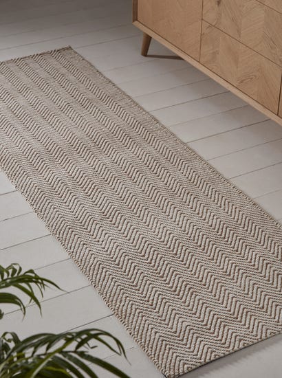 Natural Chevron Flatweave Runner