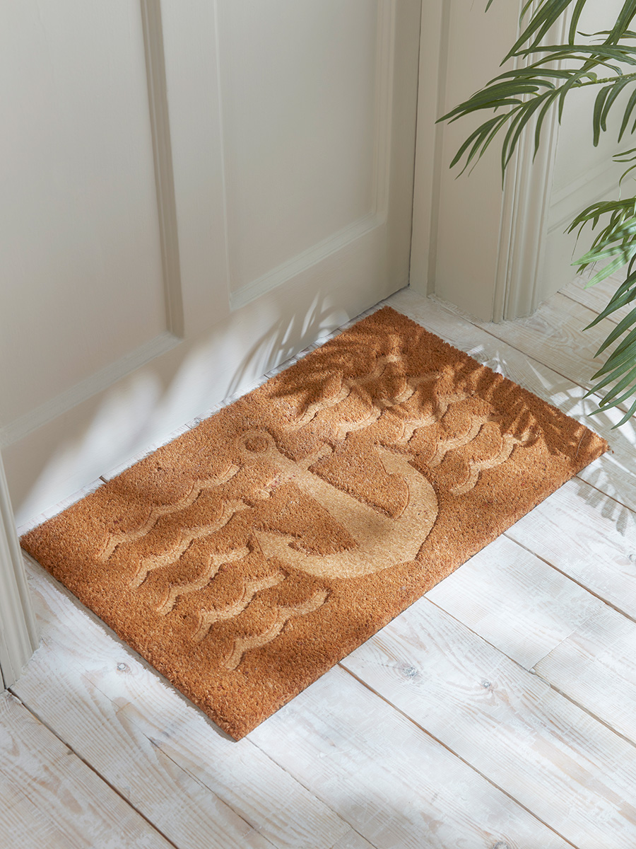 Product photograph of Anchor Embossed Doormat from Cox and Cox