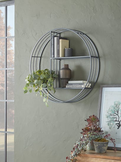 Round Iron Shelf Unit