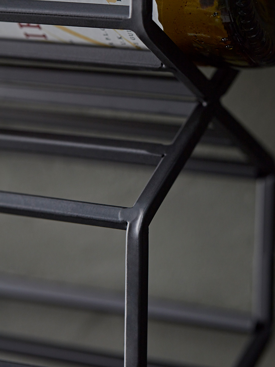 Product photograph of Hexagonal Wine Rack - Black from Cox and Cox.