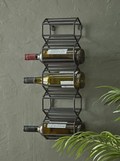 Hexagonal Wine Rack - Black