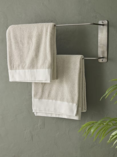 Distressed Zinc Towel Rail