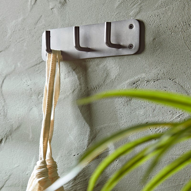 Distressed Zinc Triple Hook