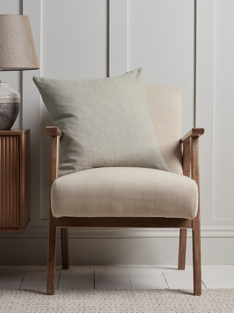 Product photograph of Linen Square Cushion Cover - Taupe from Cox and Cox