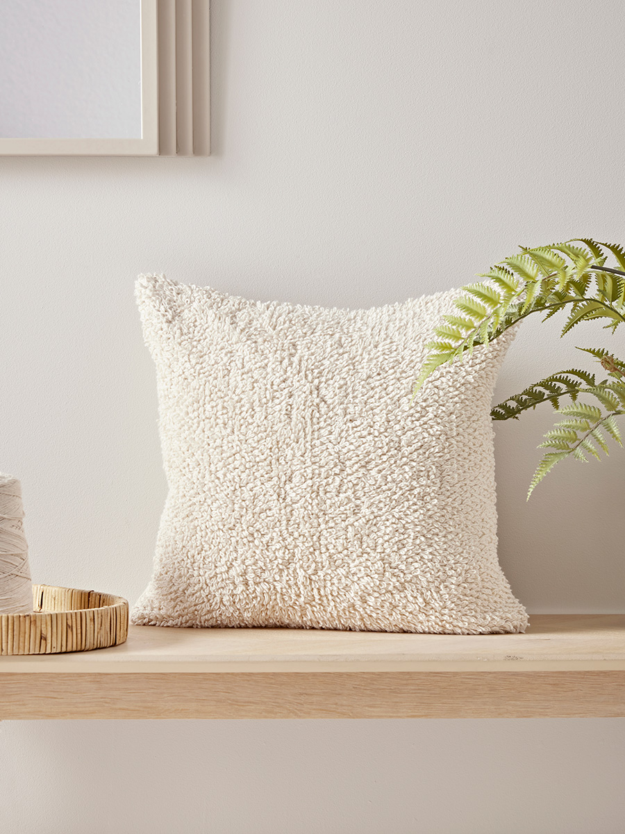 Photo of Square boucle cushion cover only - small