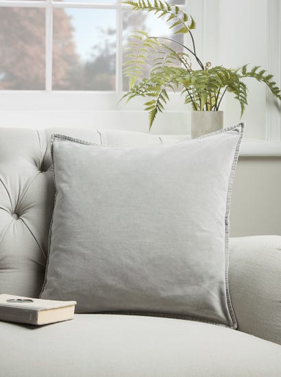 Velvet Square Cushion Cover - Slate Grey